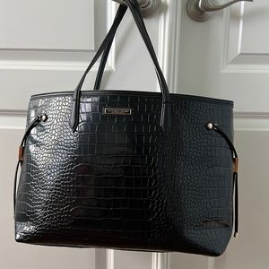 Victoria’s Secret black leather tote bag
